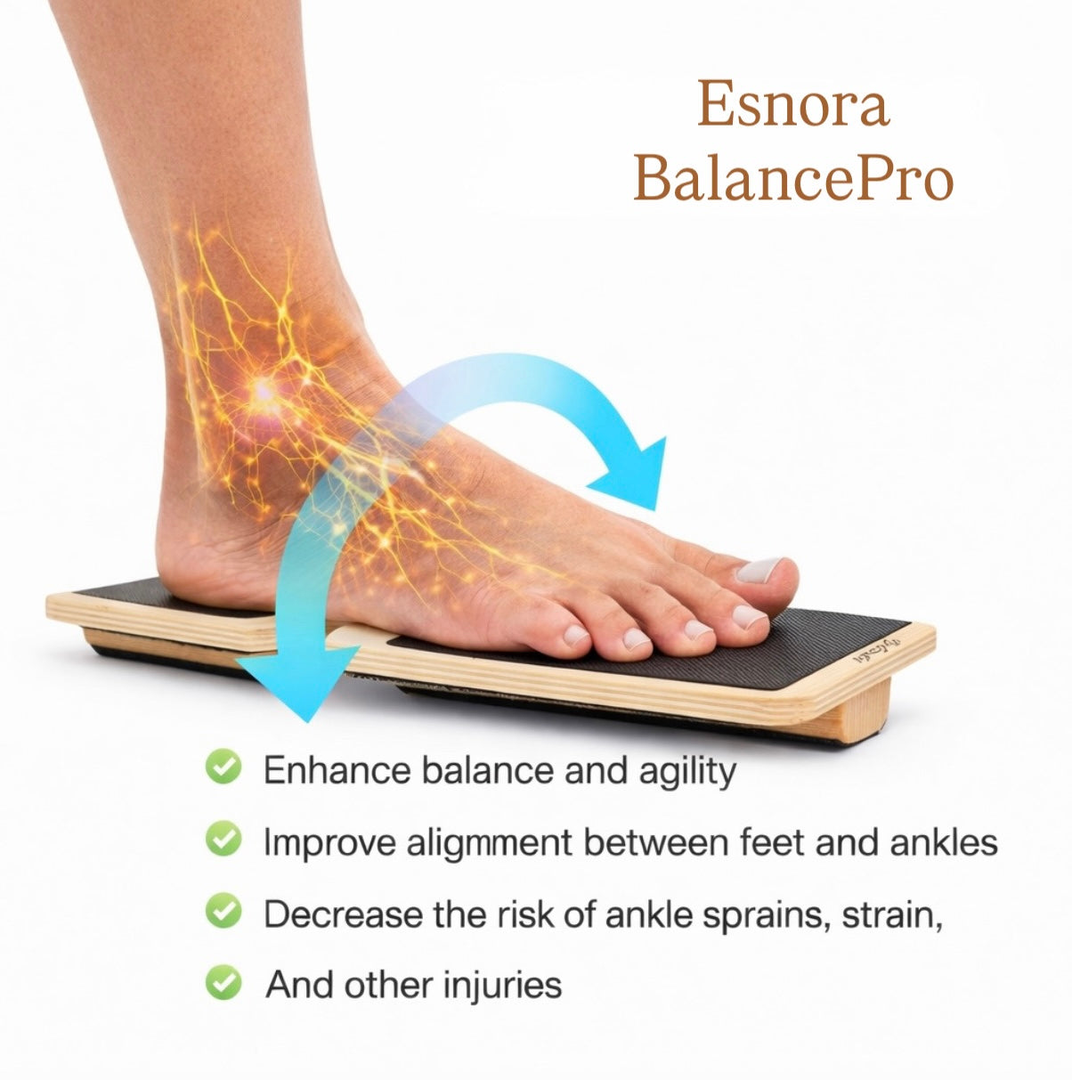 Esnora BalancePro™ – Advanced Ankle Strength & Stability Trainer